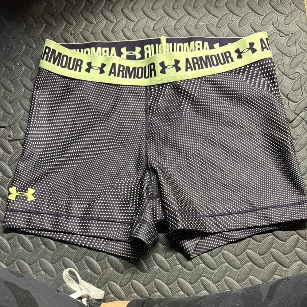 Under Armour Purple and Green Athletic Shorts